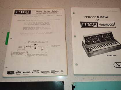 Moog-Minimoog Manuals/Documents Set